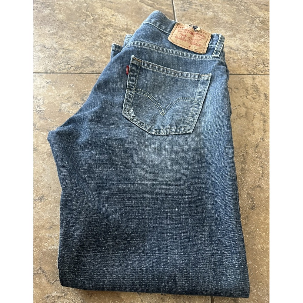 Levis 514 Jeans Mens 34x30 Blue Slim Straight Denim Fit 34x29.5